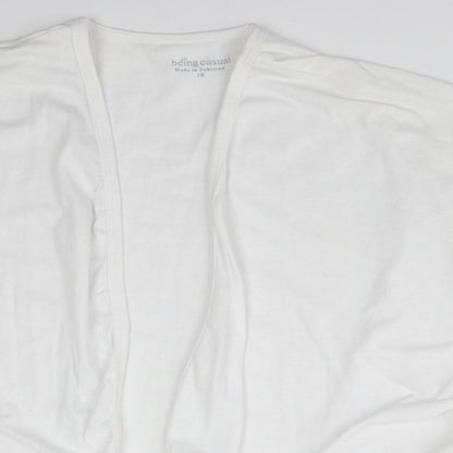 Womens UK Size 18 BEING CASUAL White Shrug Jumper