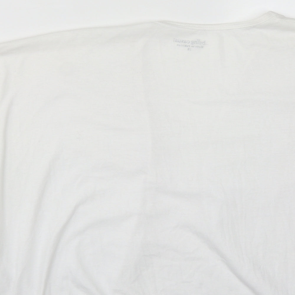Womens UK Size 18 BEING CASUAL White Shrug Jumper