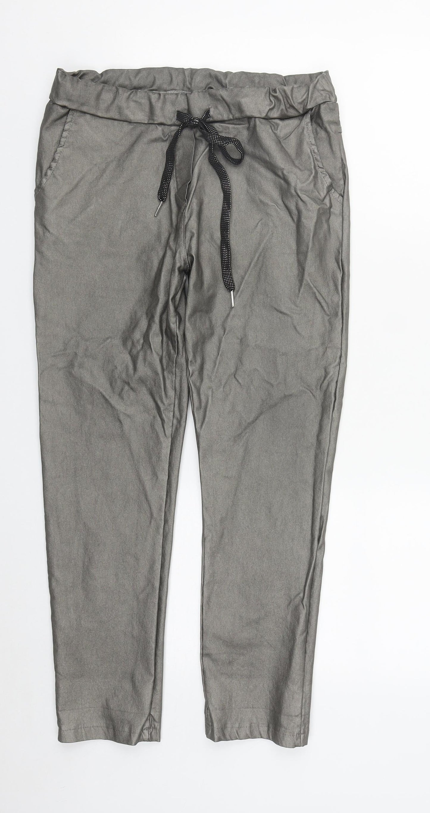 Womens UK Size 28 in Preworn Regular Fit Sweatpants Silver Trousers