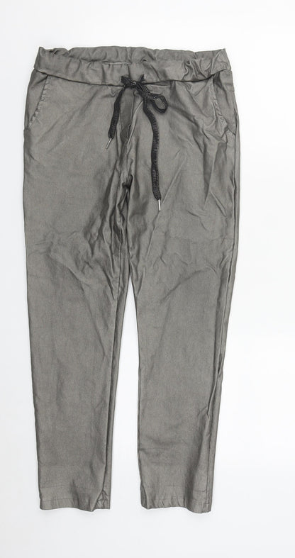 Womens UK Size 28 in Preworn Regular Fit Sweatpants Silver Trousers
