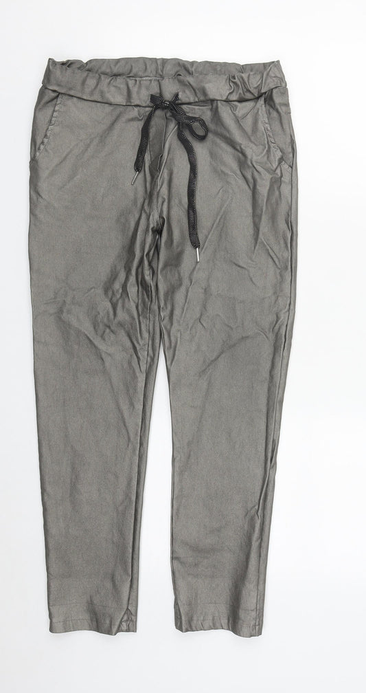 Womens UK Size 28 in Preworn Regular Fit Sweatpants Silver Trousers