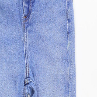 New Look Girls Blue  Cotton Skinny Jeans Size 12 Years L24 in Regular Zip