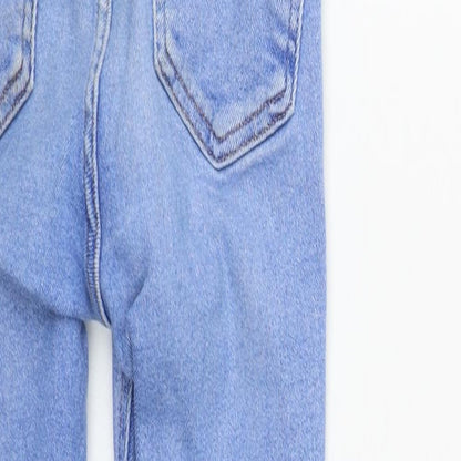 New Look Girls Blue  Cotton Skinny Jeans Size 12 Years L24 in Regular Zip