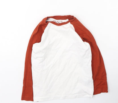 Urban Edition Boys Ivory  Cotton Basic Casual Size 4 Years Round Neck