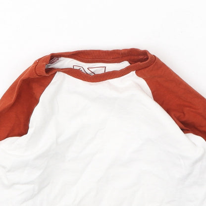 Urban Edition Boys Ivory  Cotton Basic Casual Size 4 Years Round Neck