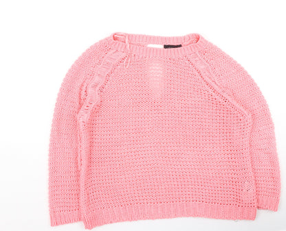 Womens UK Size S New Look Pink Pullover Jumper