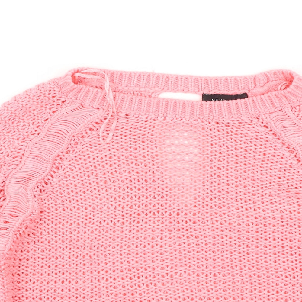 Womens UK Size S New Look Pink Pullover Jumper