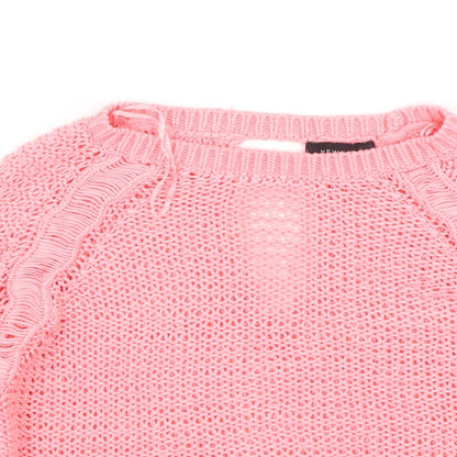 Womens UK Size S New Look Pink Pullover Jumper
