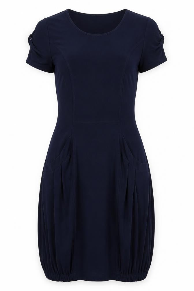 Nina Leonard Womens Blue  Polyester Bodycon  Size M  Round Neck