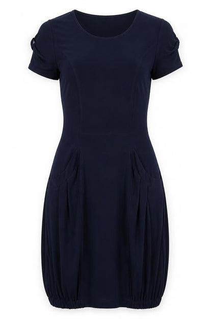 Nina Leonard Womens Blue  Polyester Bodycon  Size M  Round Neck