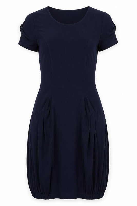 Nina Leonard Womens Blue  Polyester Bodycon  Size M  Round Neck
