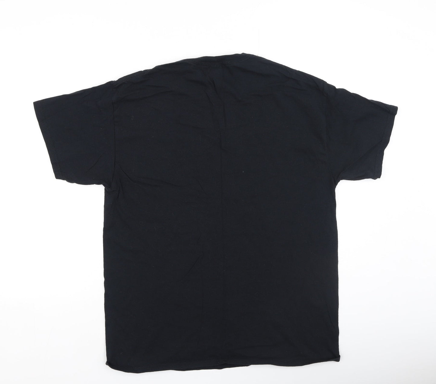 Mens UK Size L Gildan Black  T-Shirt