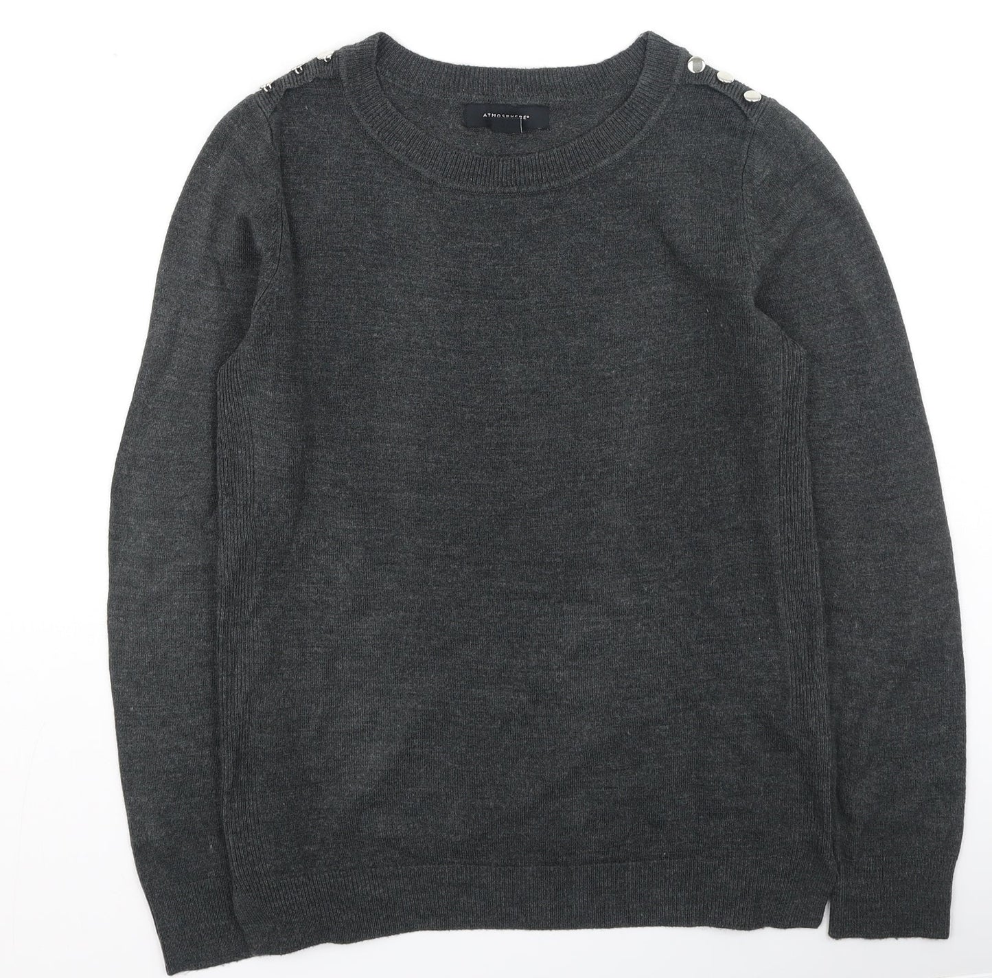 Primark  Womens Grey Round Neck  Acrylic Pullover Jumper Size 8