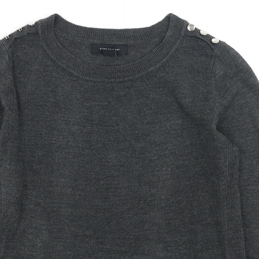 Primark  Womens Grey Round Neck  Acrylic Pullover Jumper Size 8