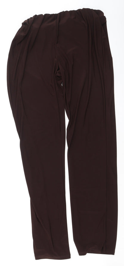 Anthony Womens Brown  Polyester Jegging Trousers Size M L29 in Regular