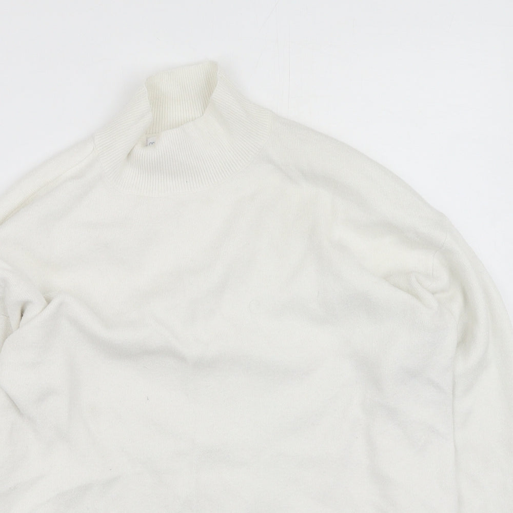 Primark Womens Ivory High Neck  Viscose Pullover Jumper Size M