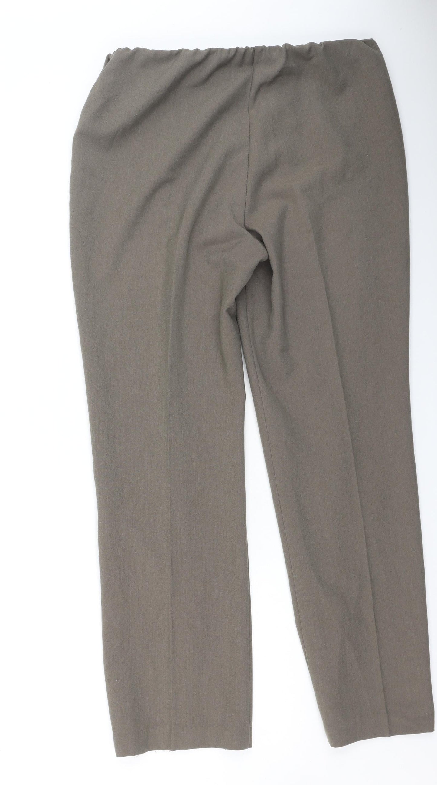 Bonmarché Womens Brown  Polyester Trousers  Size 12 L29 in Regular