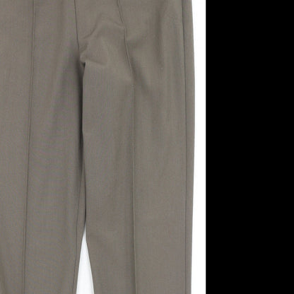 Bonmarché Womens Brown  Polyester Trousers  Size 12 L29 in Regular