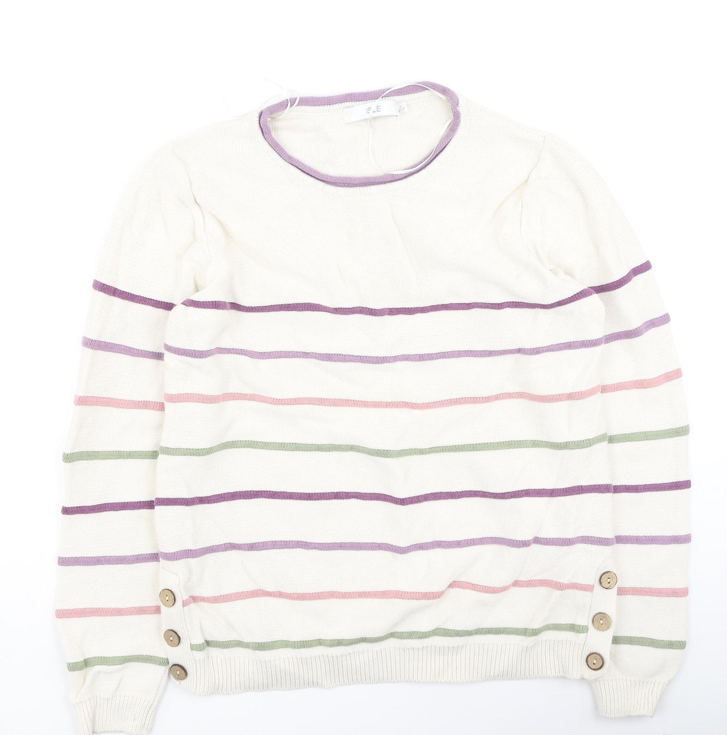Womens UK Size S isle Multicoloured Pullover Jumper