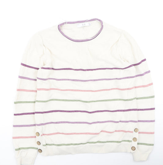 Womens UK Size S isle Multicoloured Pullover Jumper