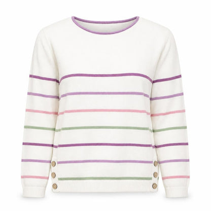 Womens UK Size S isle Multicoloured Pullover Jumper