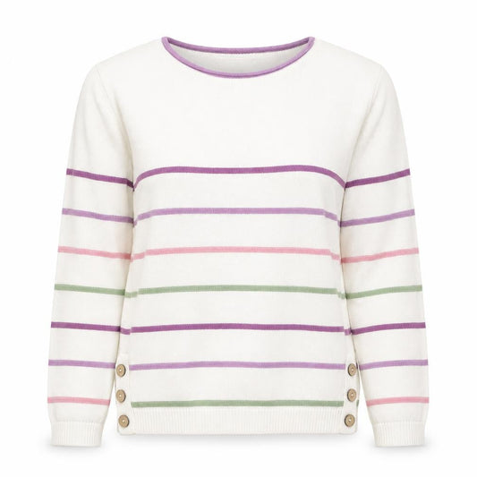 Womens UK Size S isle Multicoloured Pullover Jumper