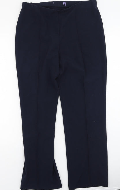 Womens UK Size 12 Preworn Regular Fit  Blue Trousers