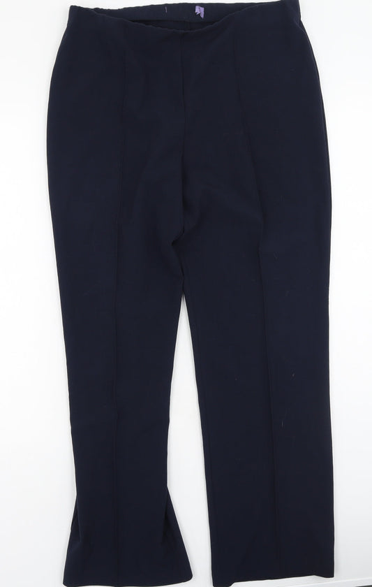 Womens UK Size 12 Preworn Regular Fit  Blue Trousers