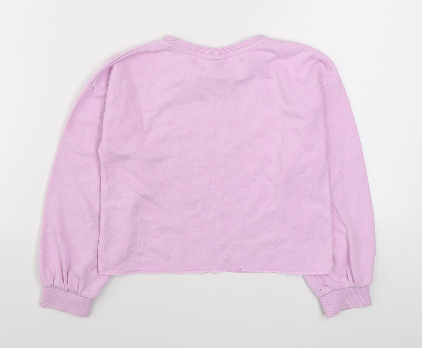 Matalan Girls Pink  Cotton Pullover Sweatshirt Size 9 Years  Pullover