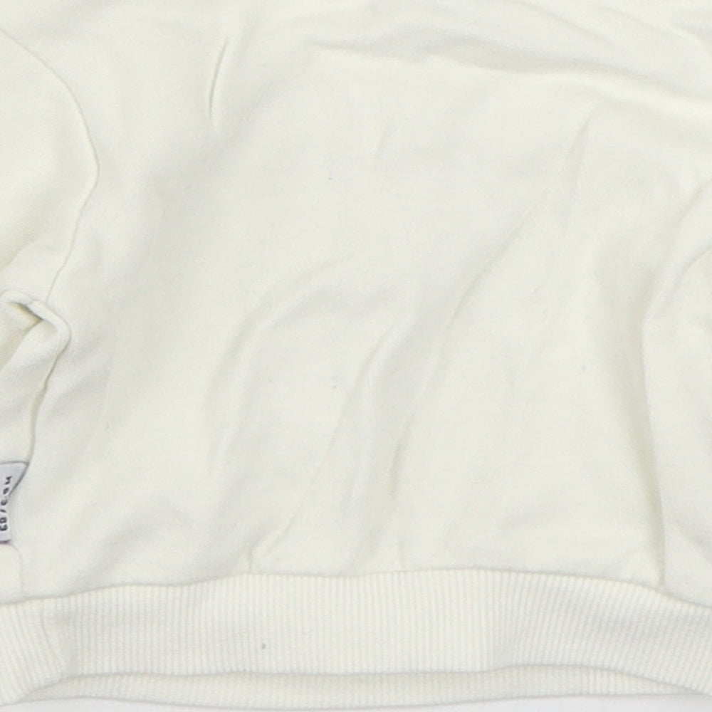 Baby Hi Girls White  Cotton Pullover Jumper Size 6-9 Months  Pullover