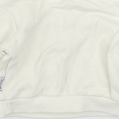 Baby Hi Girls White  Cotton Pullover Jumper Size 6-9 Months  Pullover