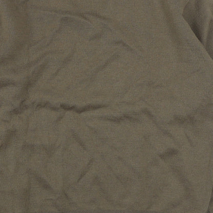 Gabicci Mens Brown V-Neck Striped Acrylic Pullover Jumper Size XL