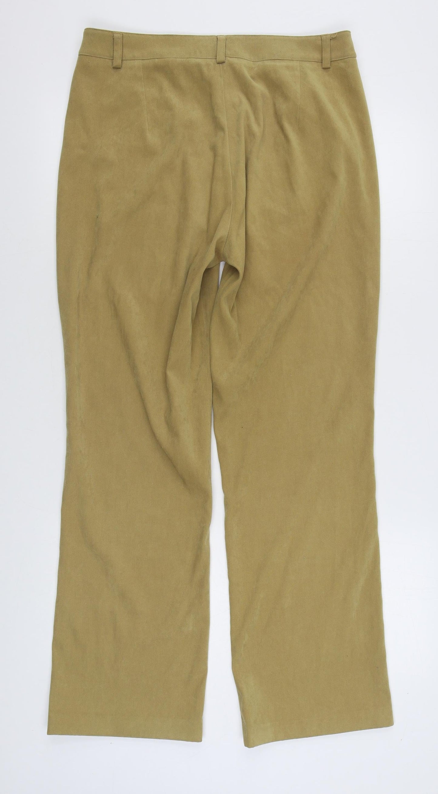 New Scene Womens Brown  Polyester Trousers  Size 14 L30 in Regular Zip