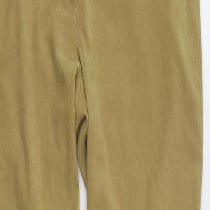 New Scene Womens Brown  Polyester Trousers  Size 14 L30 in Regular Zip