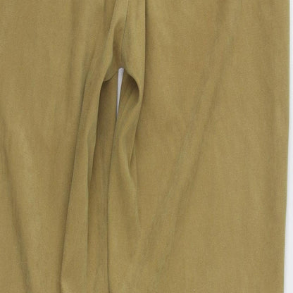 New Scene Womens Brown  Polyester Trousers  Size 14 L30 in Regular Zip