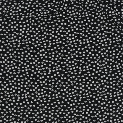 SheIn Womens Black Floral Polyester Basic Blouse Size M Round Neck