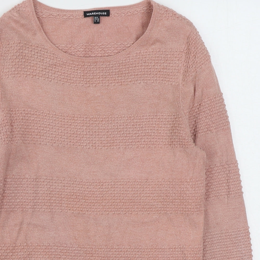 Womens UK Size 8 Warehouse Pink Pullover Jumper