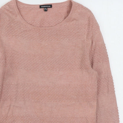 Womens UK Size 8 Warehouse Pink Pullover Jumper