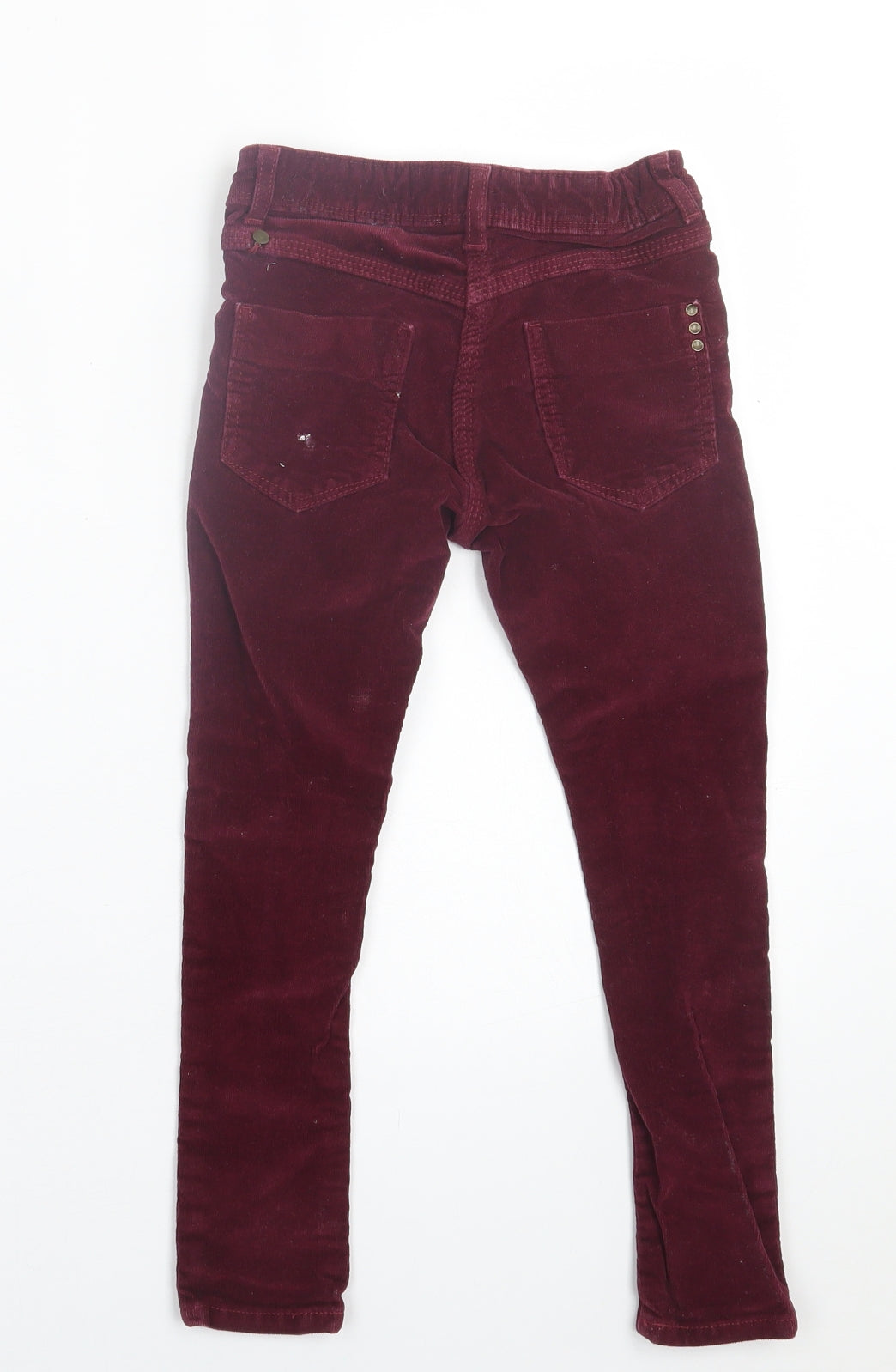 Marks and Spencer Girls Purple  Cotton Capri Trousers Size 5-6 Years  Regular Button