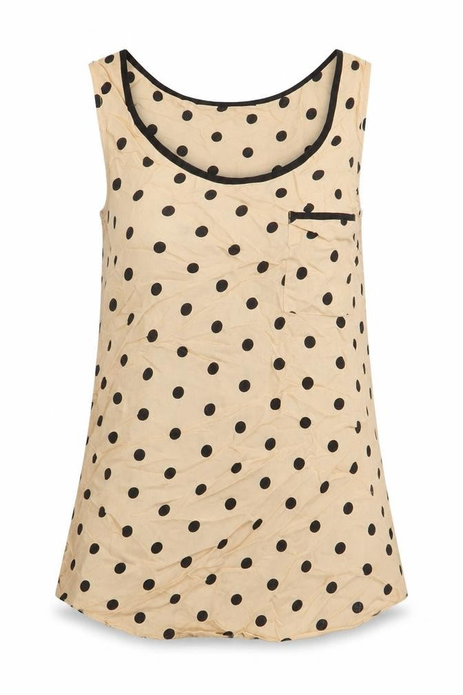 Womens UK Size 10 Dorothy Perkins Beige Basic Tank