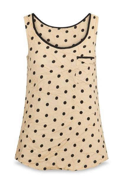 Womens UK Size 10 Dorothy Perkins Beige Basic Tank