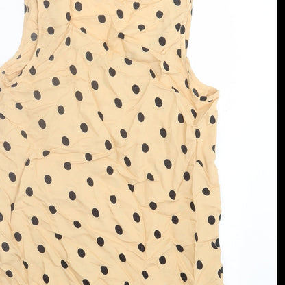 Womens UK Size 10 Dorothy Perkins Beige Basic Tank