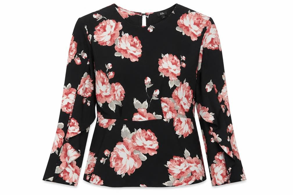Womens UK Size 8 River Island Black Basic Blouse