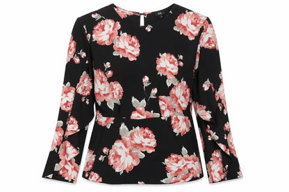 Womens UK Size 8 River Island Black Basic Blouse