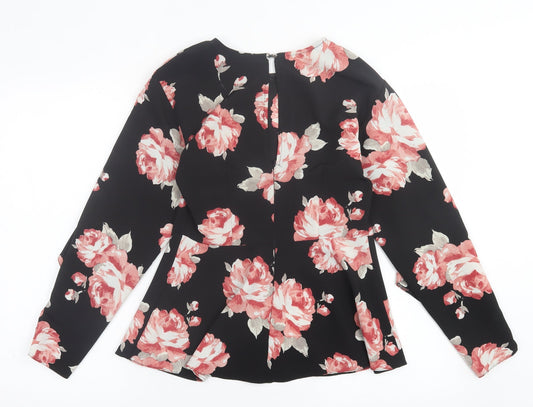 Womens UK Size 8 River Island Black Basic Blouse