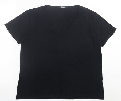 Womens UK Size 12 Missguided Black Basic T-Shirt
