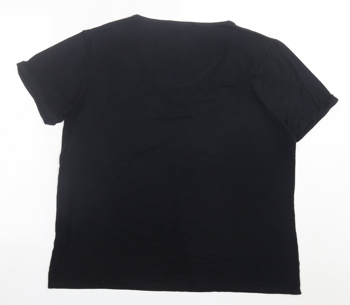Womens UK Size 12 Missguided Black Basic T-Shirt