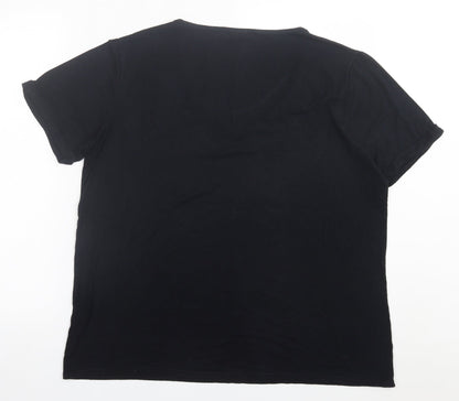 Womens UK Size 12 Missguided Black Basic T-Shirt