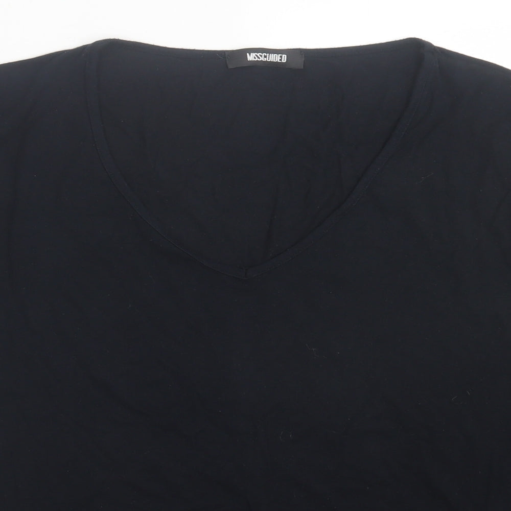 Womens UK Size 12 Missguided Black Basic T-Shirt
