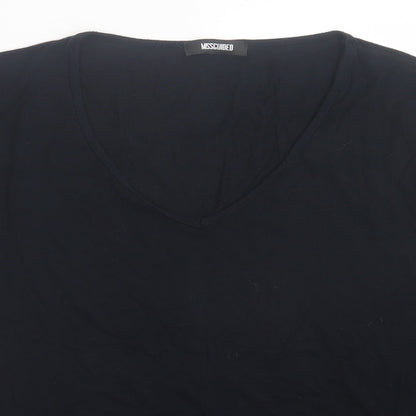Womens UK Size 12 Missguided Black Basic T-Shirt